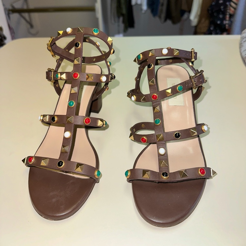 Woman’s Valentino Garavani Rockstud leather heels